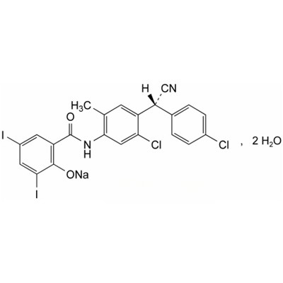 CAS#   61438-64-0  Closantel sódico dihidrato EINECS-No.262-794-7 99.0%min
